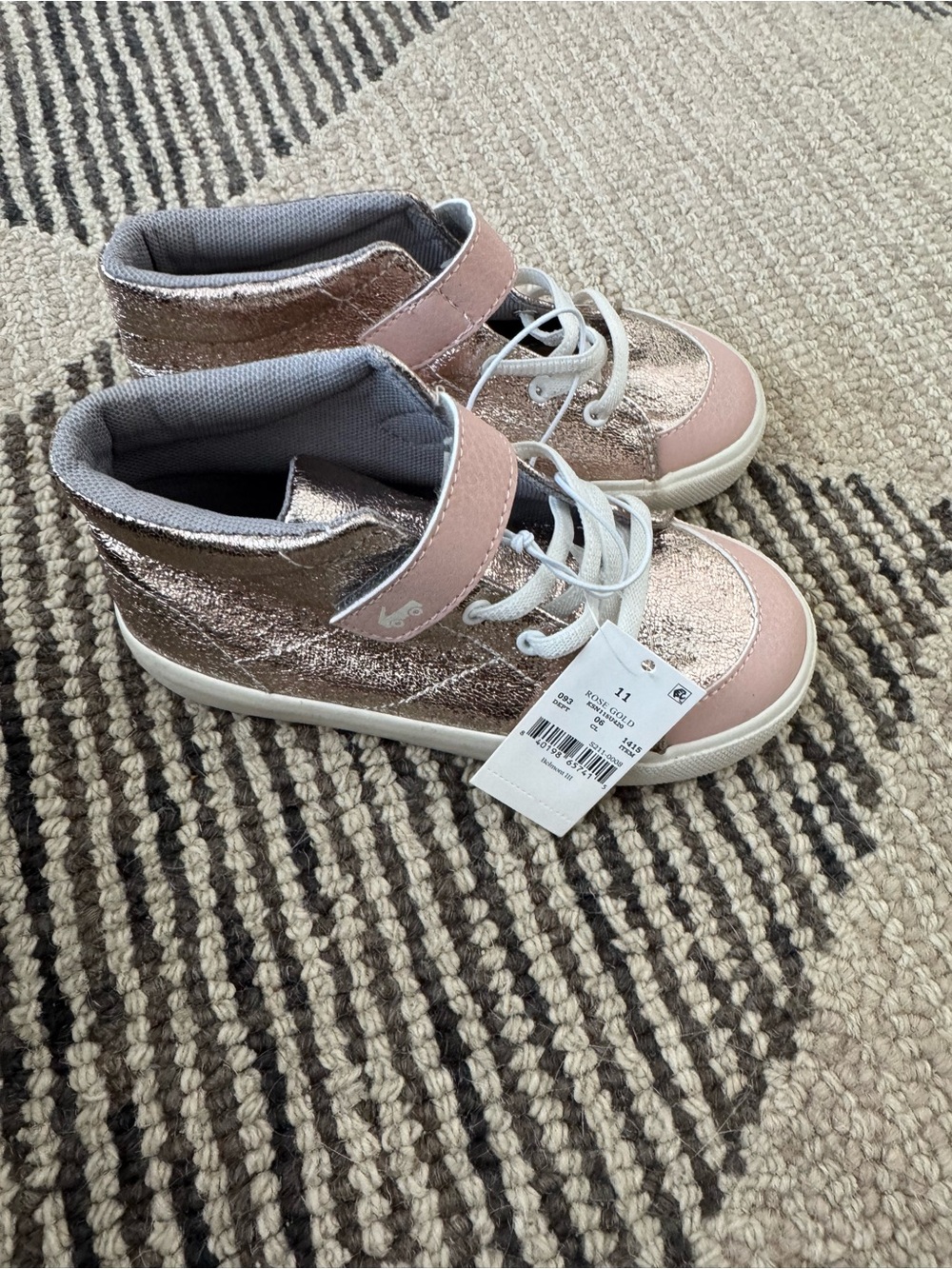 See Kai Run Basics Toddler Belmont Sneakers - Rose Gold Easy On/Off New 11